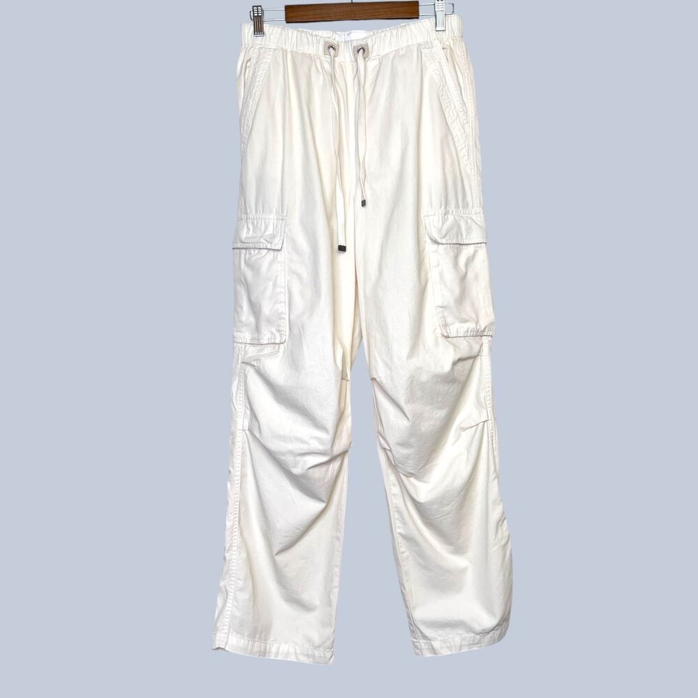 Talentless Cargo Pant Drawstring Wide Leg in Cream Casual Streetwear Women Small - Picture 7 of 16
